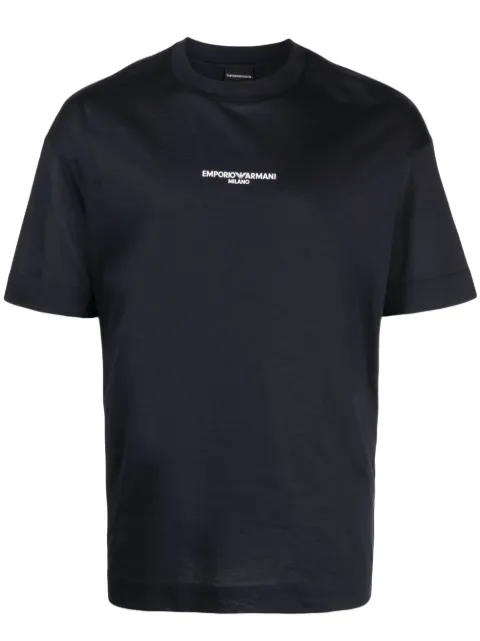 Emporio Armani - logo-print cotton T-shirt