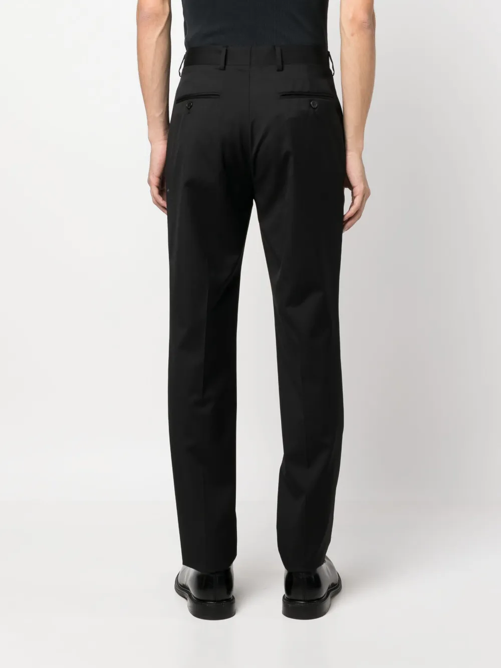 Fursac Straight-leg Wool Tailored Trousers In Black