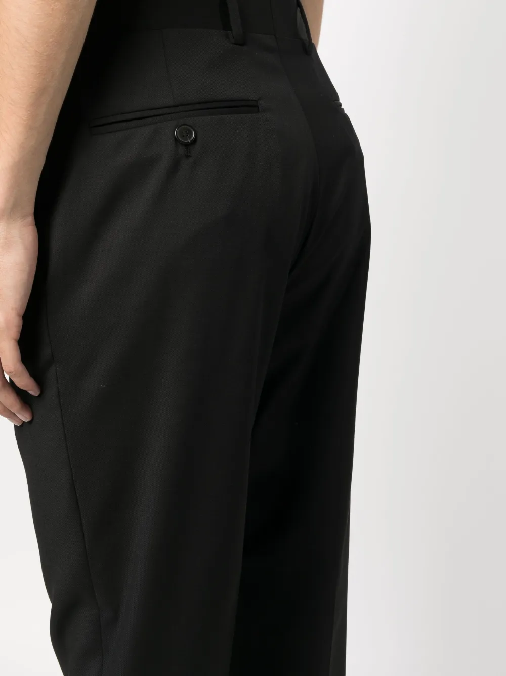 Fursac Straight-leg Wool Tailored Trousers In Black