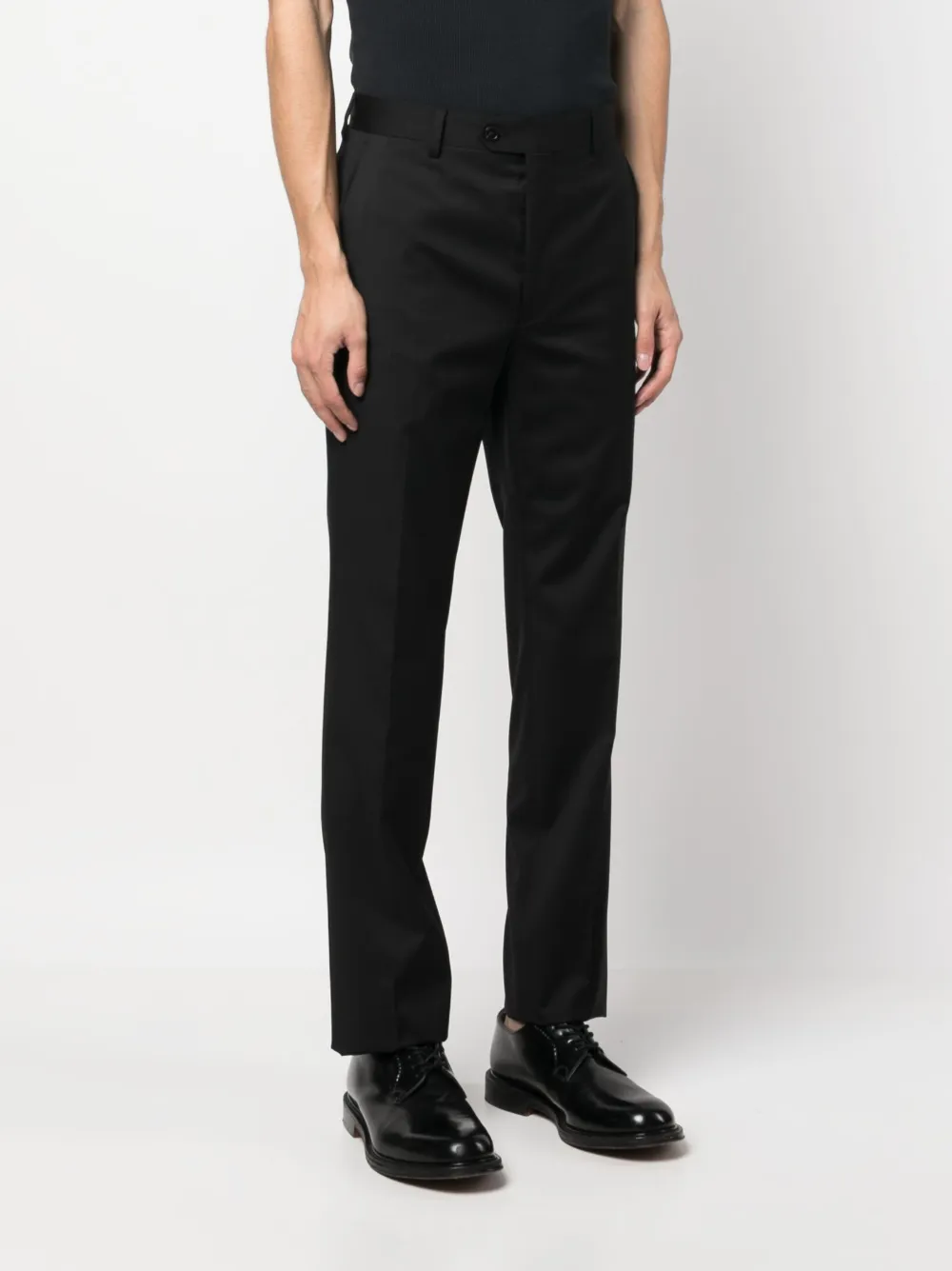 Fursac Straight-leg Wool Tailored Trousers In Black