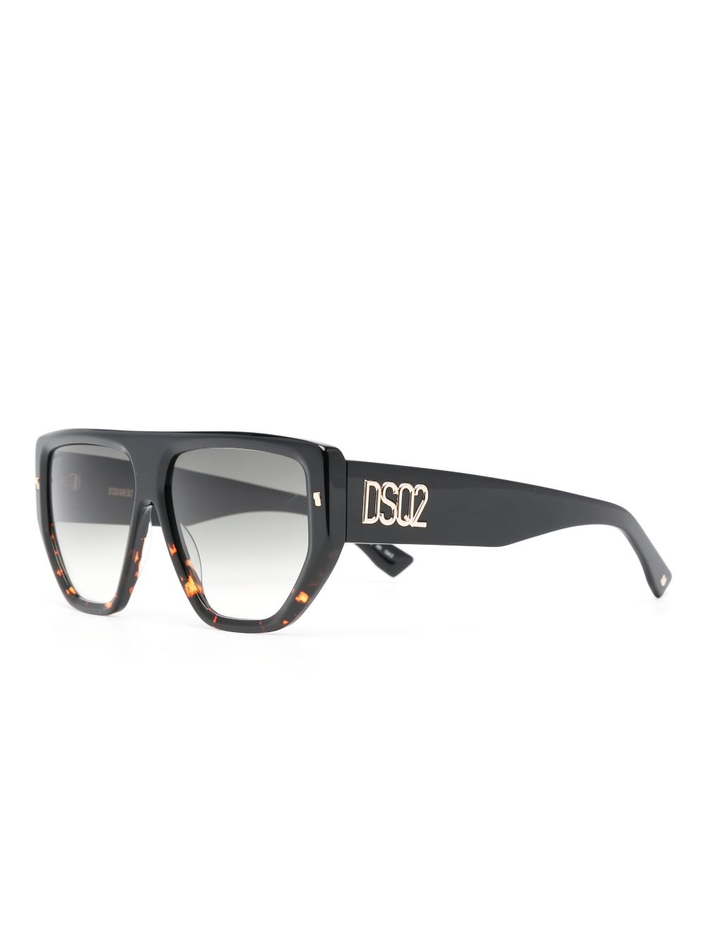 Shop Dsquared2 Oversized Logo-print Sunglasses In Black