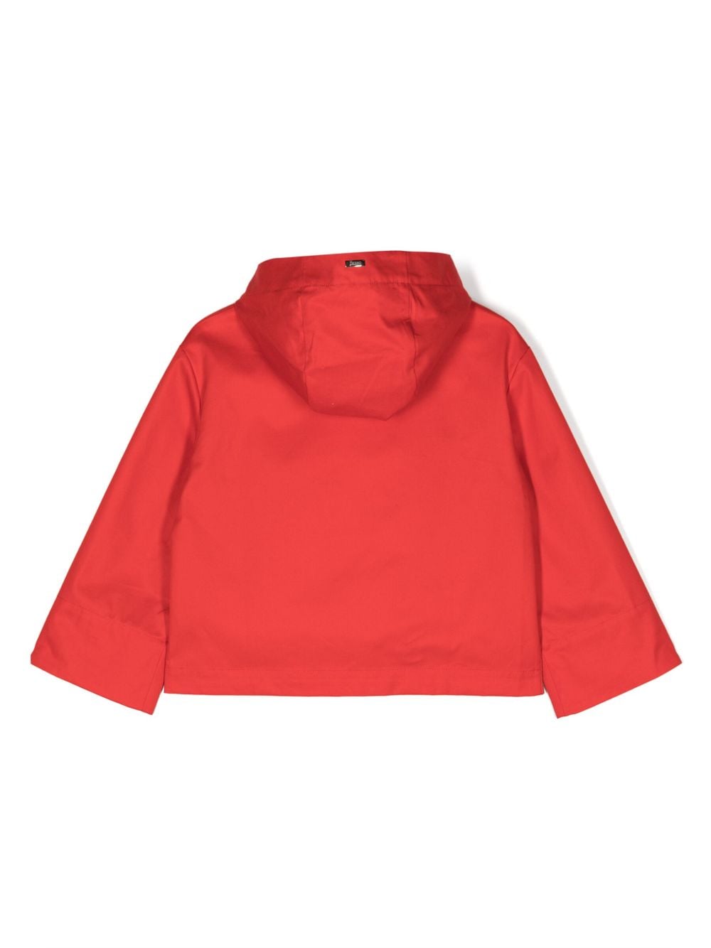 Herno Kids logo-embroidered hooded jacket - Rood