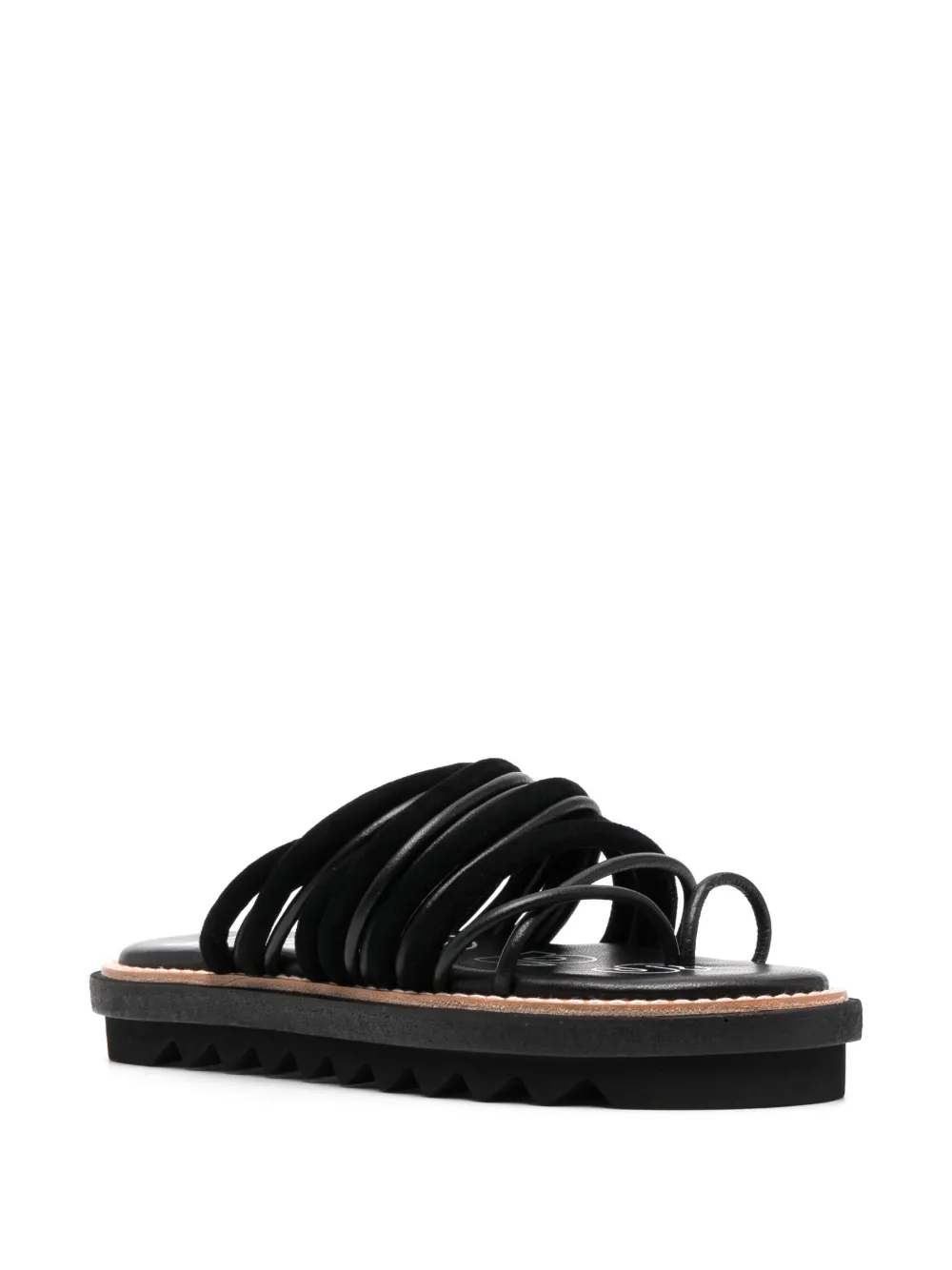 Sacai multi-strap Design Leather Slides - Farfetch