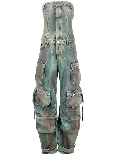 The Attico camouflage denim jumpsuit