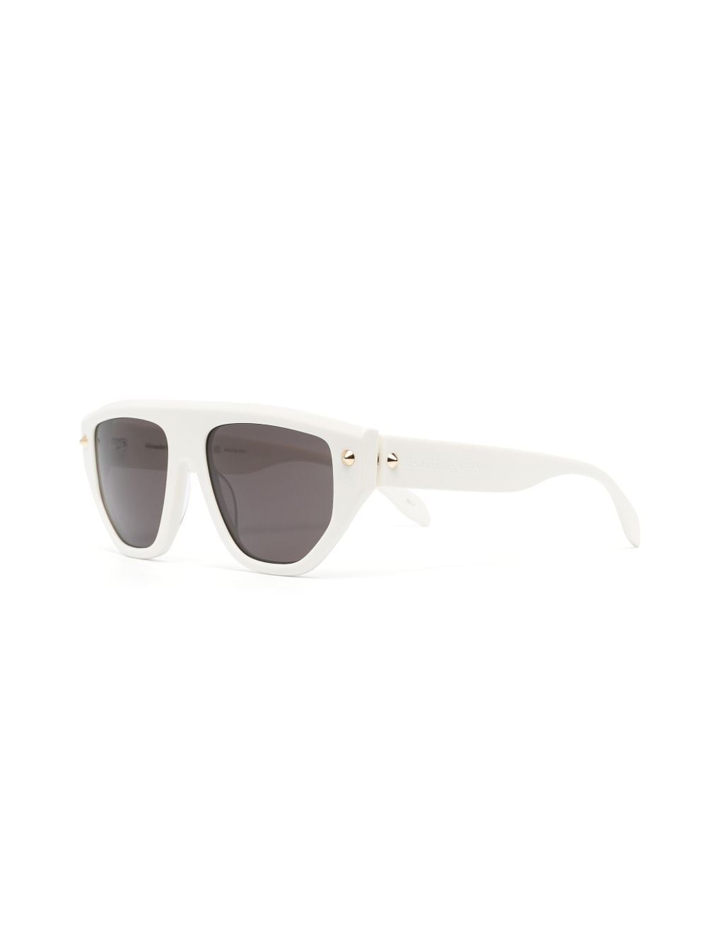 Alexander McQueen Spike Studs zonnebril - Wit
