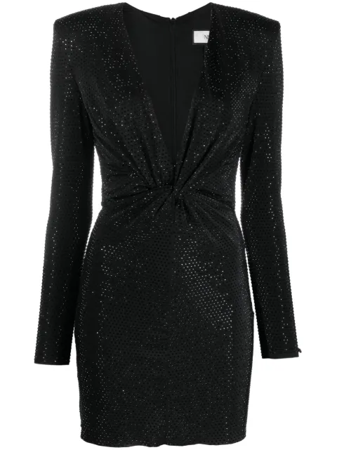 NISSA - crystal-embellished mini dress
