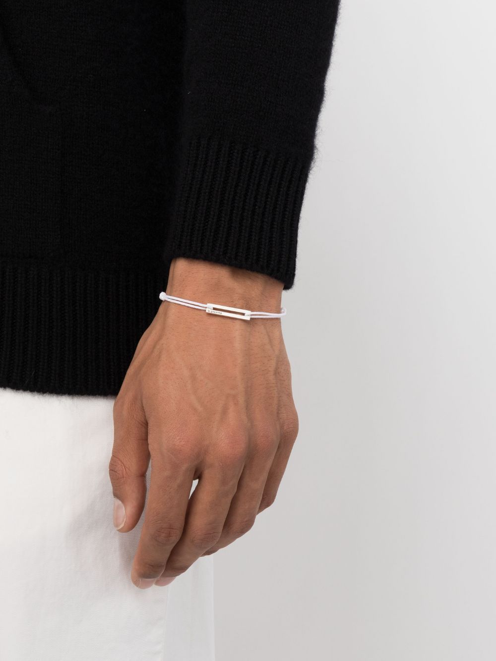 Le Gramme 1,7g sterling silver cord bracelet - Wit