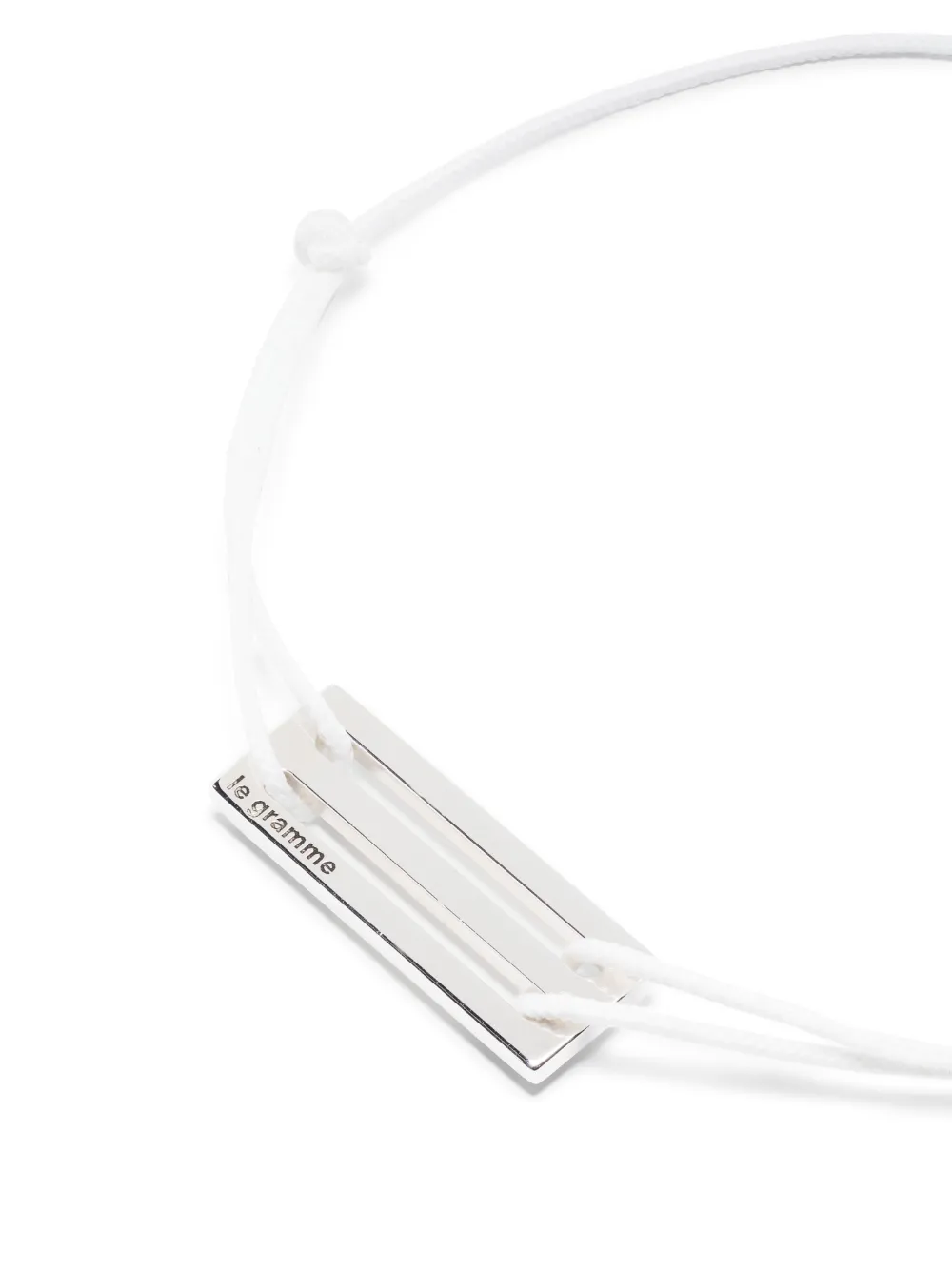 Le Gramme 2,5g Sterling Silver Cord Bracelet In White