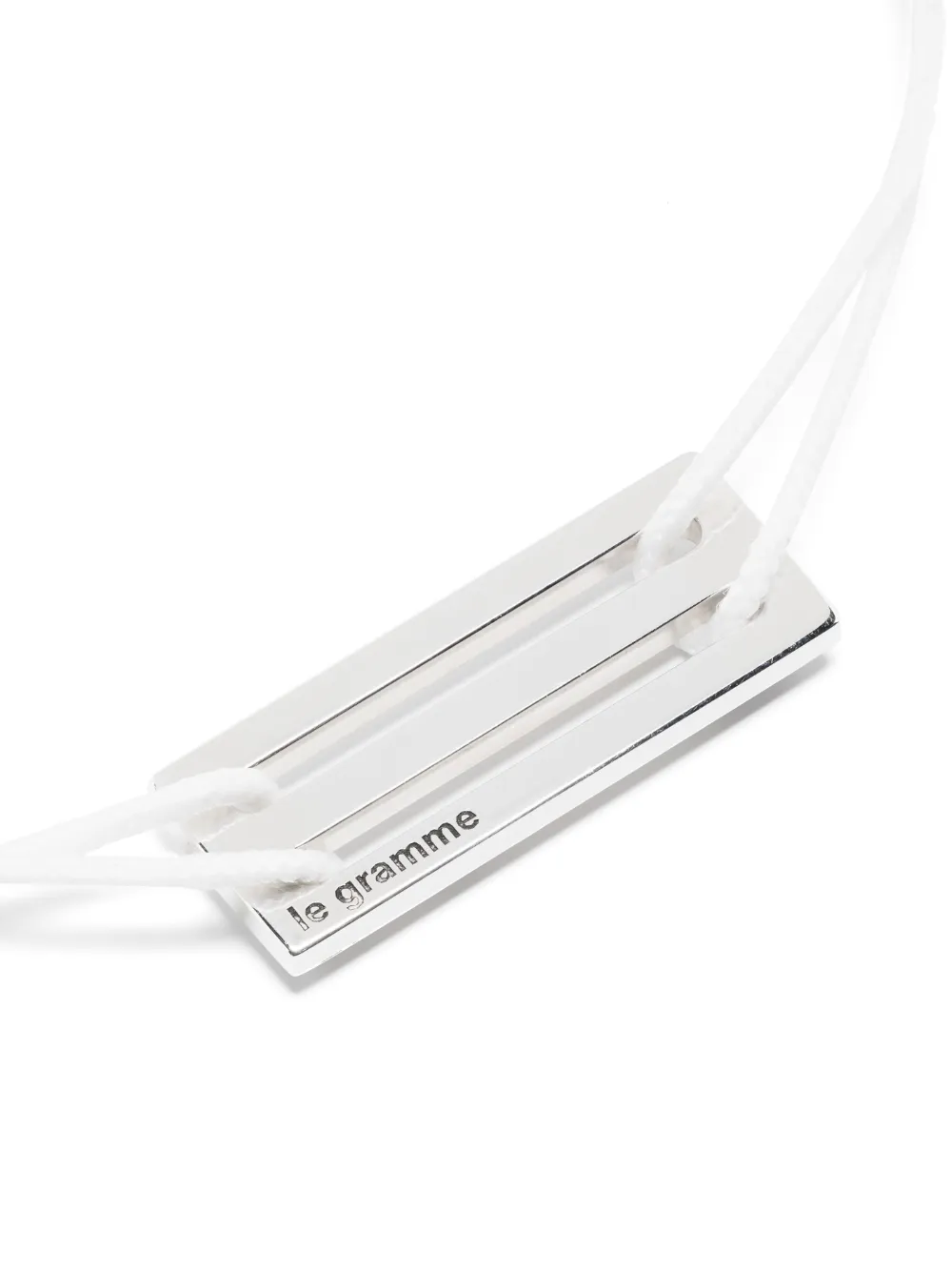 Le Gramme 2,5g Sterling Silver Cord Bracelet In White