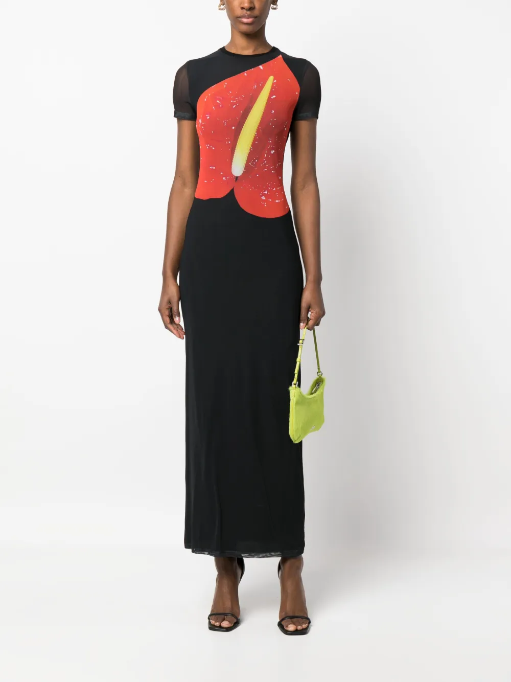 LOEWE Maxi-jurk met print - Zwart