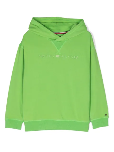 Tommy Hilfiger Junior embroidered-logo long-sleeved hoodie