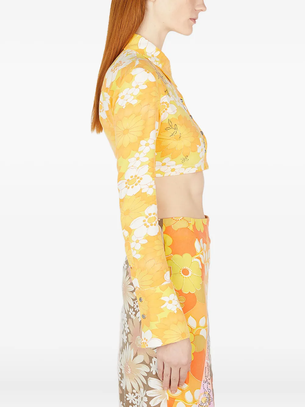 Rave Review Shirt met bloemenprint Geel