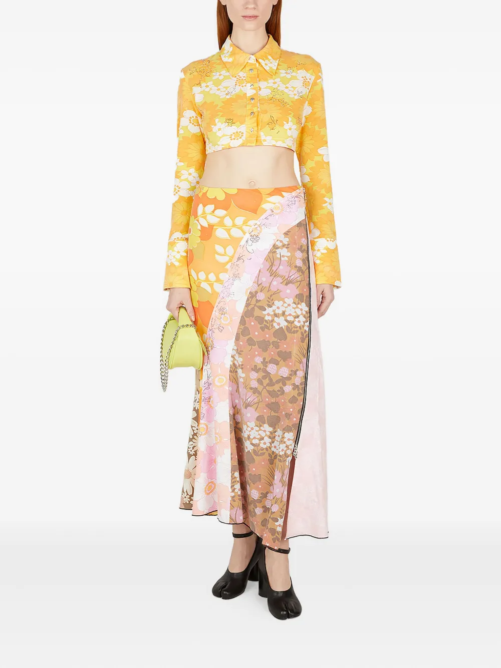 Rave Review Shirt met bloemenprint Geel