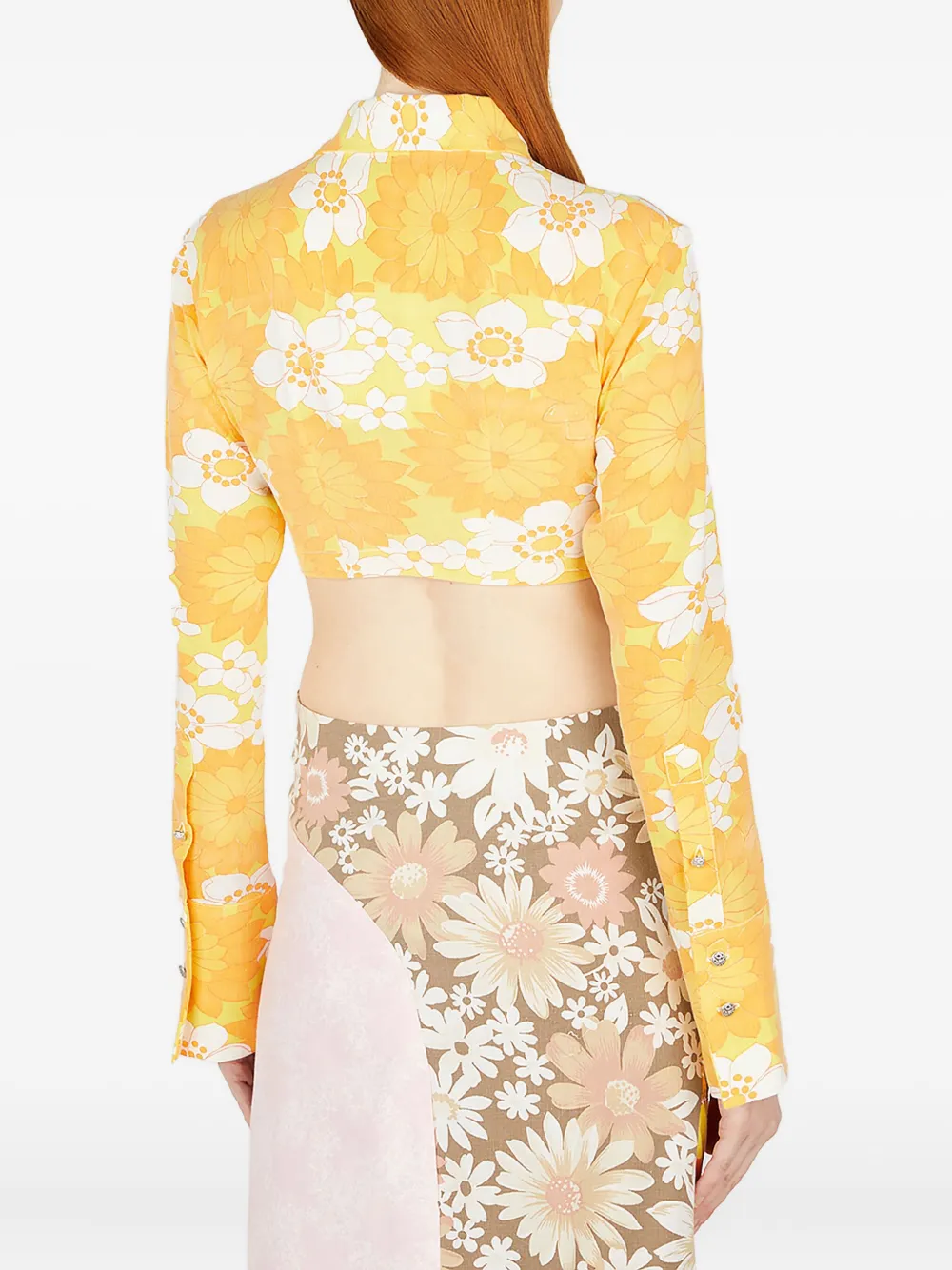 Rave Review Shirt met bloemenprint Geel