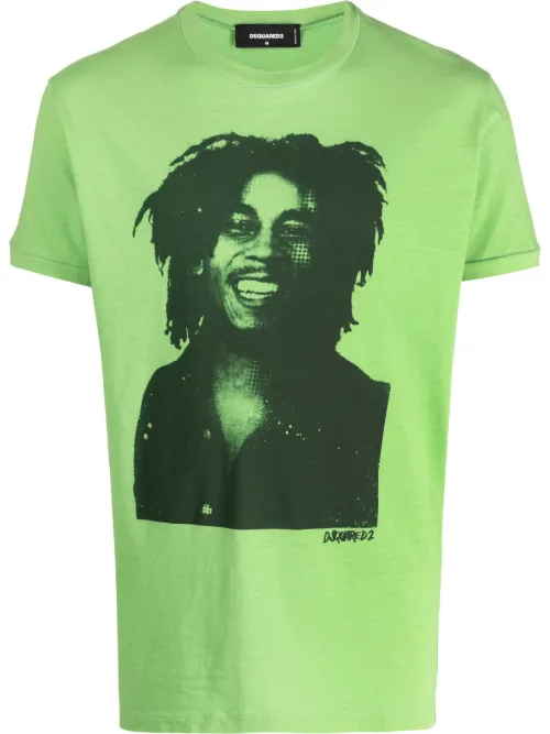 T-shirt en coton à imprimé photographique - DSQUARED2 - Modalova