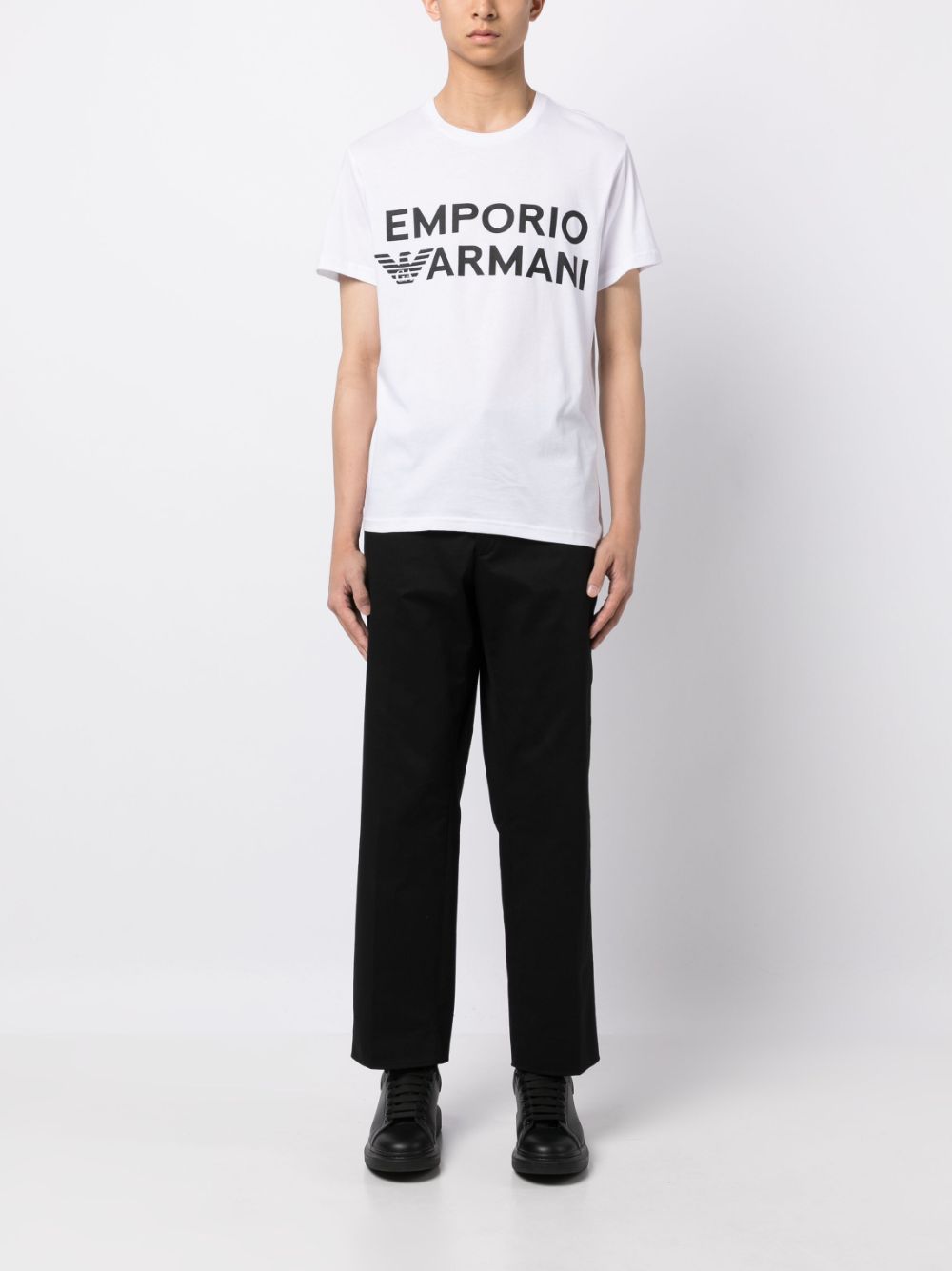 Emporio Armani T-shirt met logoprint - Wit