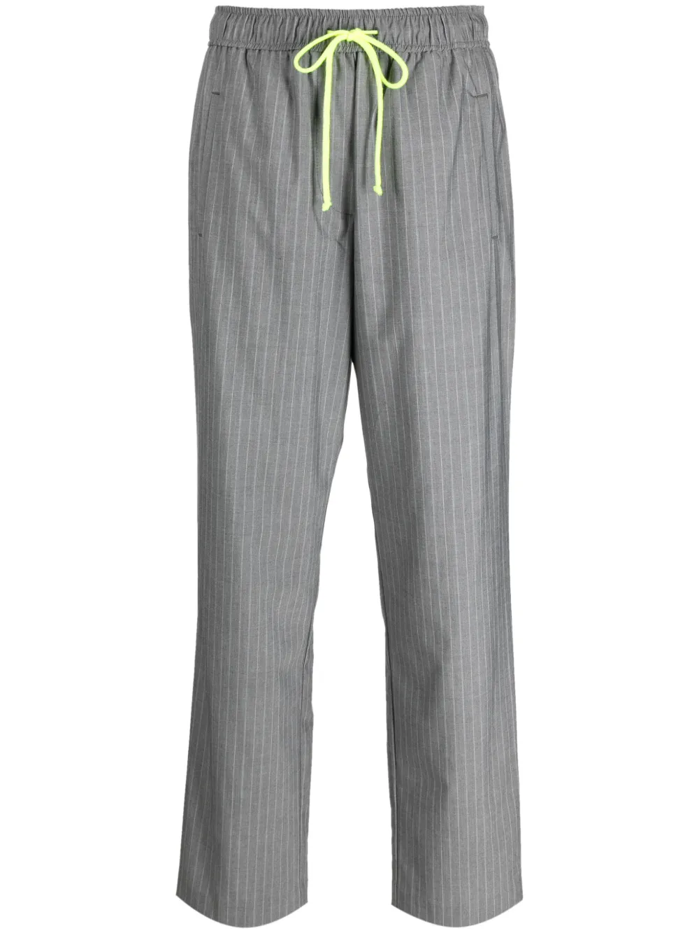 Essentiel Antwerp pinstripe-pattern drawstring-waist trousers | Grey | Image 1