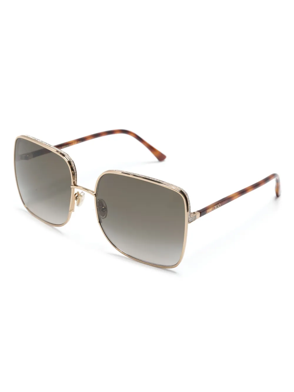 Jimmy Choo Eyewear Zonnebril met vierkant montuur - Bruin