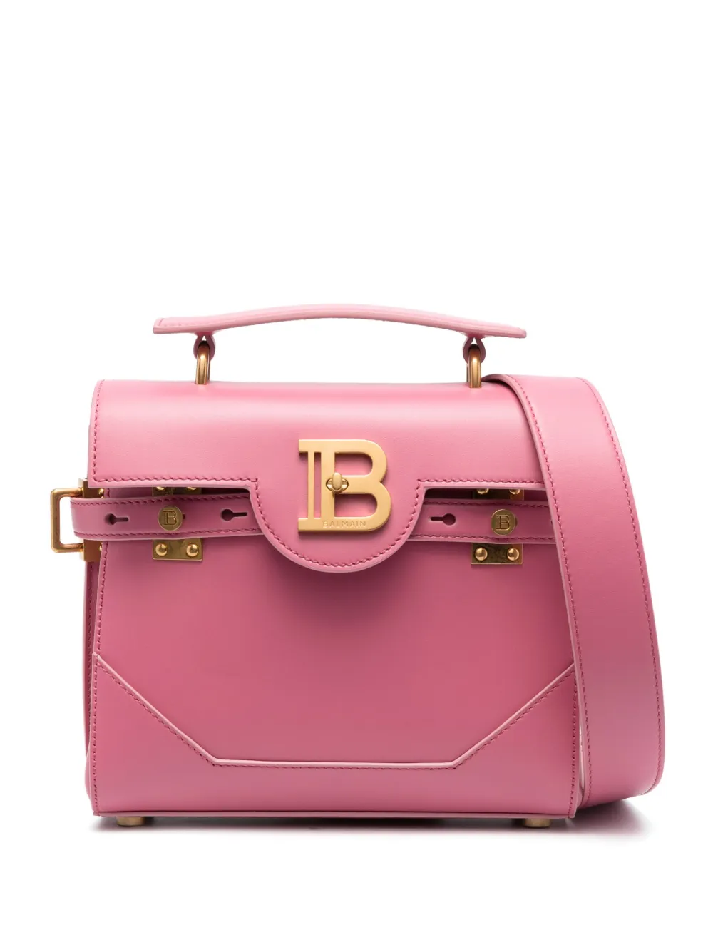 Balmain B-buzz Schultertasche 19cm In Rosa