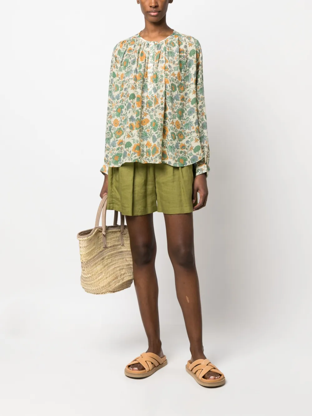 Louise Misha Blouse met bloemenprint - Geel