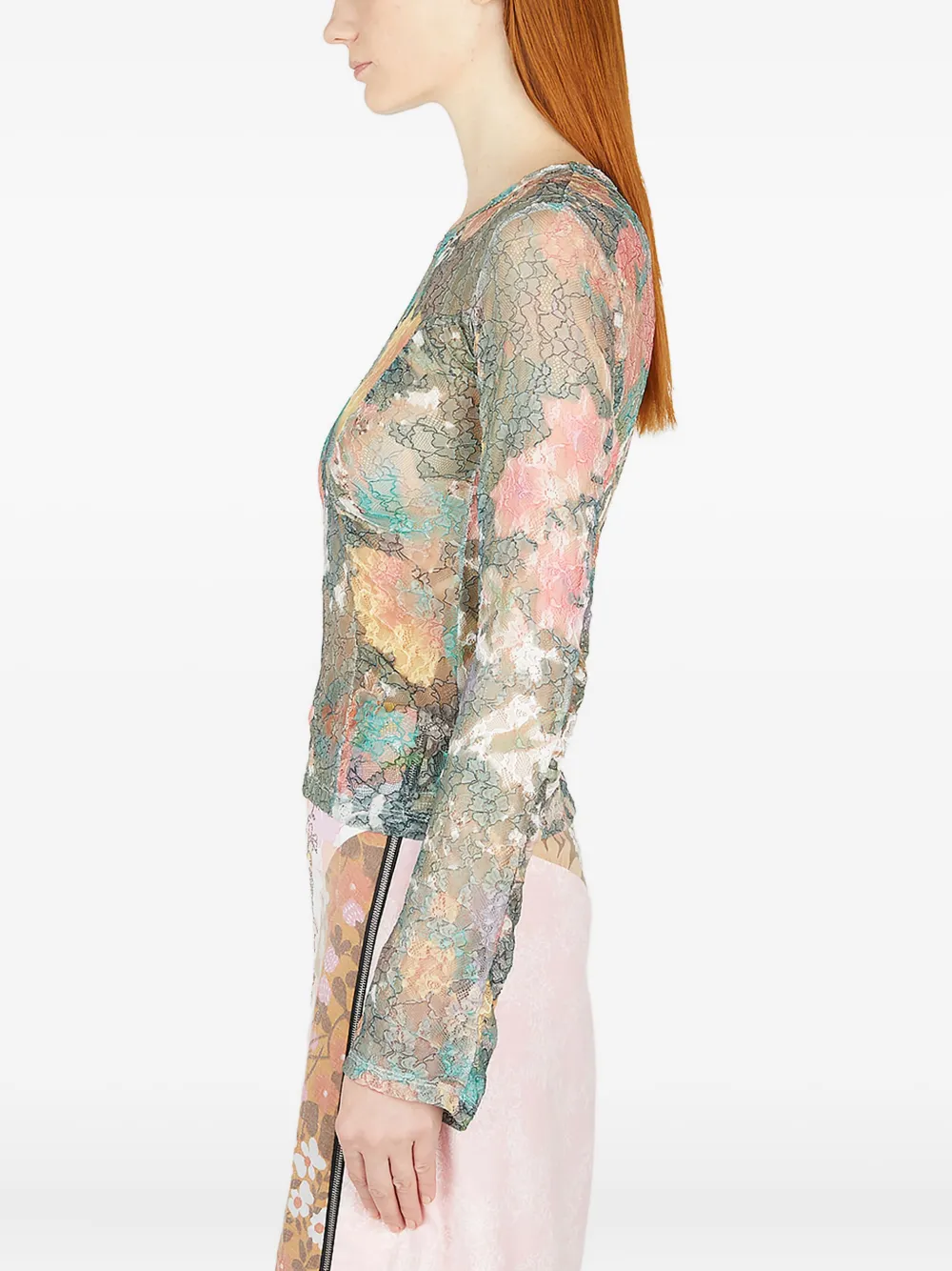 Rave Review Shirt met bloemenprint Groen