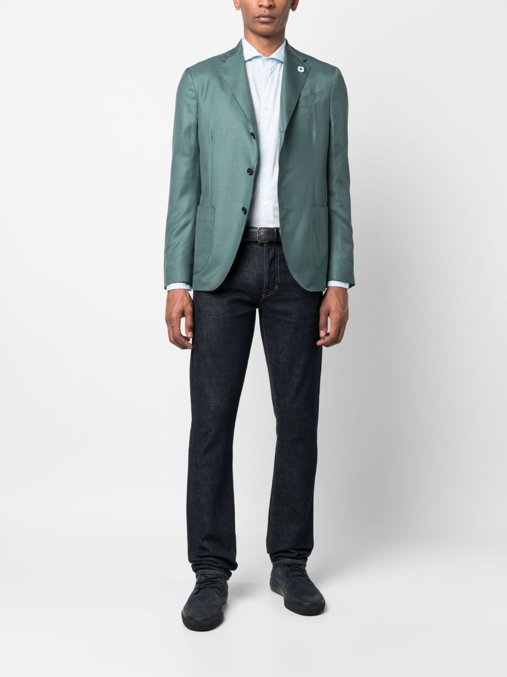 Lardini Blazer met enkele rij knopen - Groen