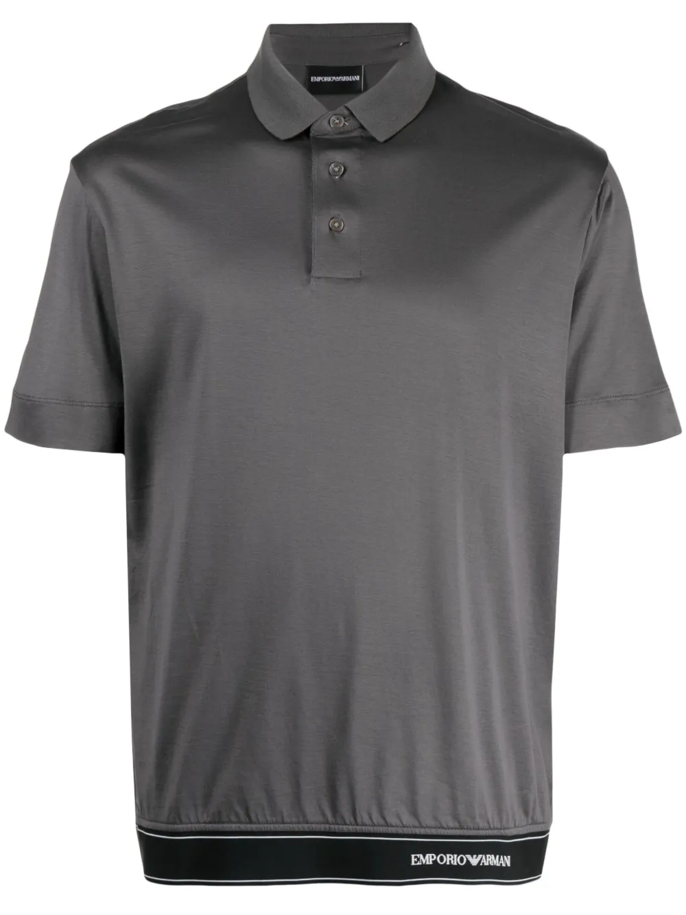 Emporio Armani logo-waistband polo shirt