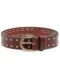 FURSAC decorative-stitching leather belt - Brown