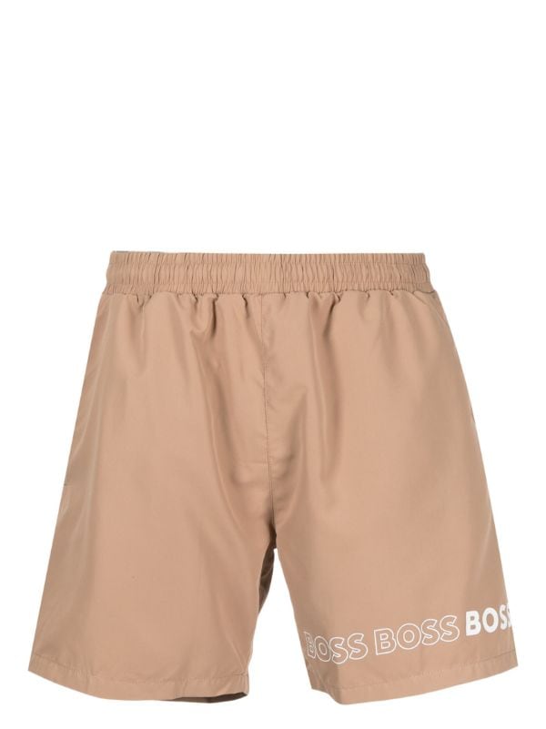 BOSS logo-print Swim Shorts - Farfetch