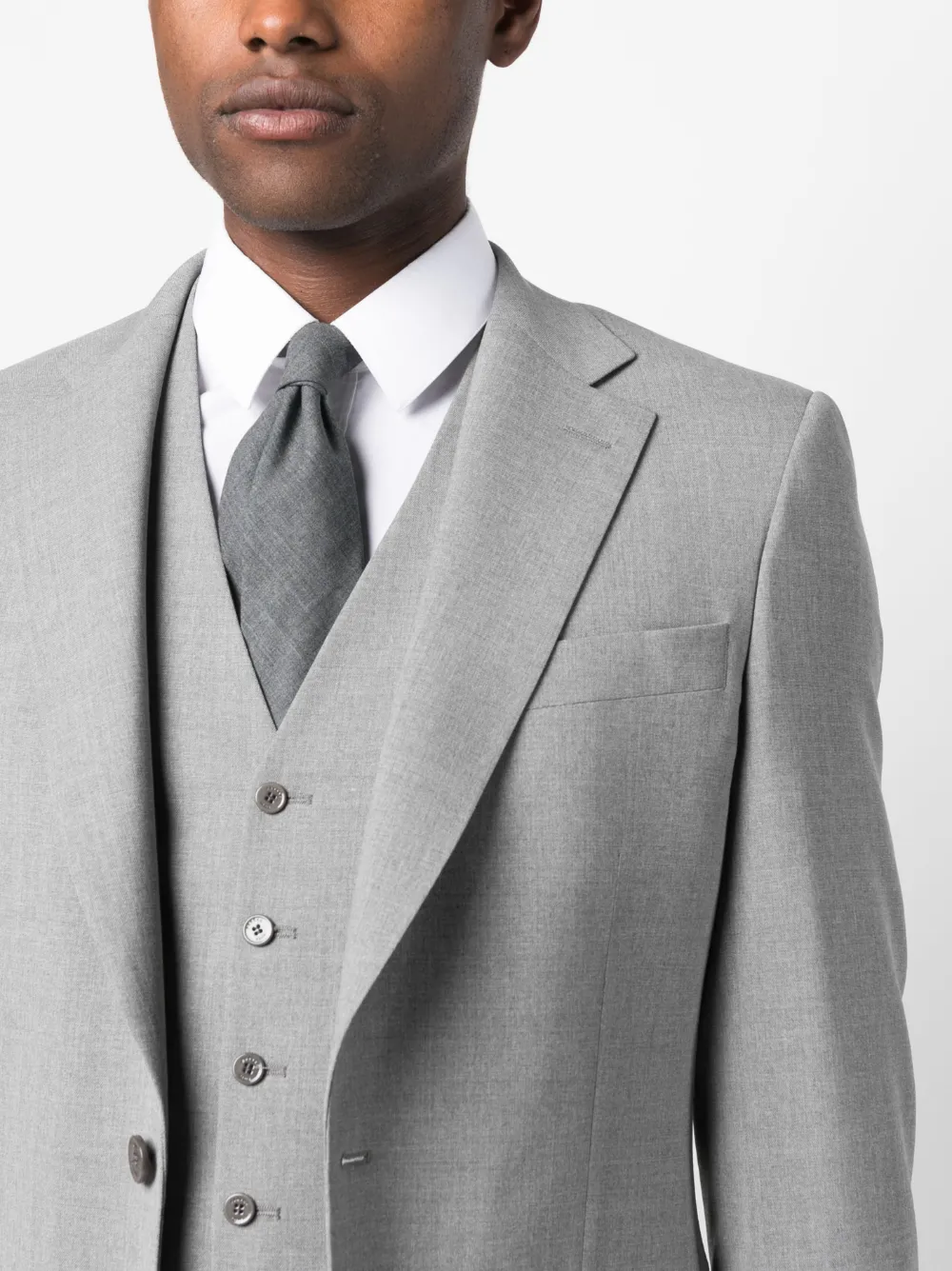 Fursac Pressedcrease Virgin Wool Suit In Grey ModeSens