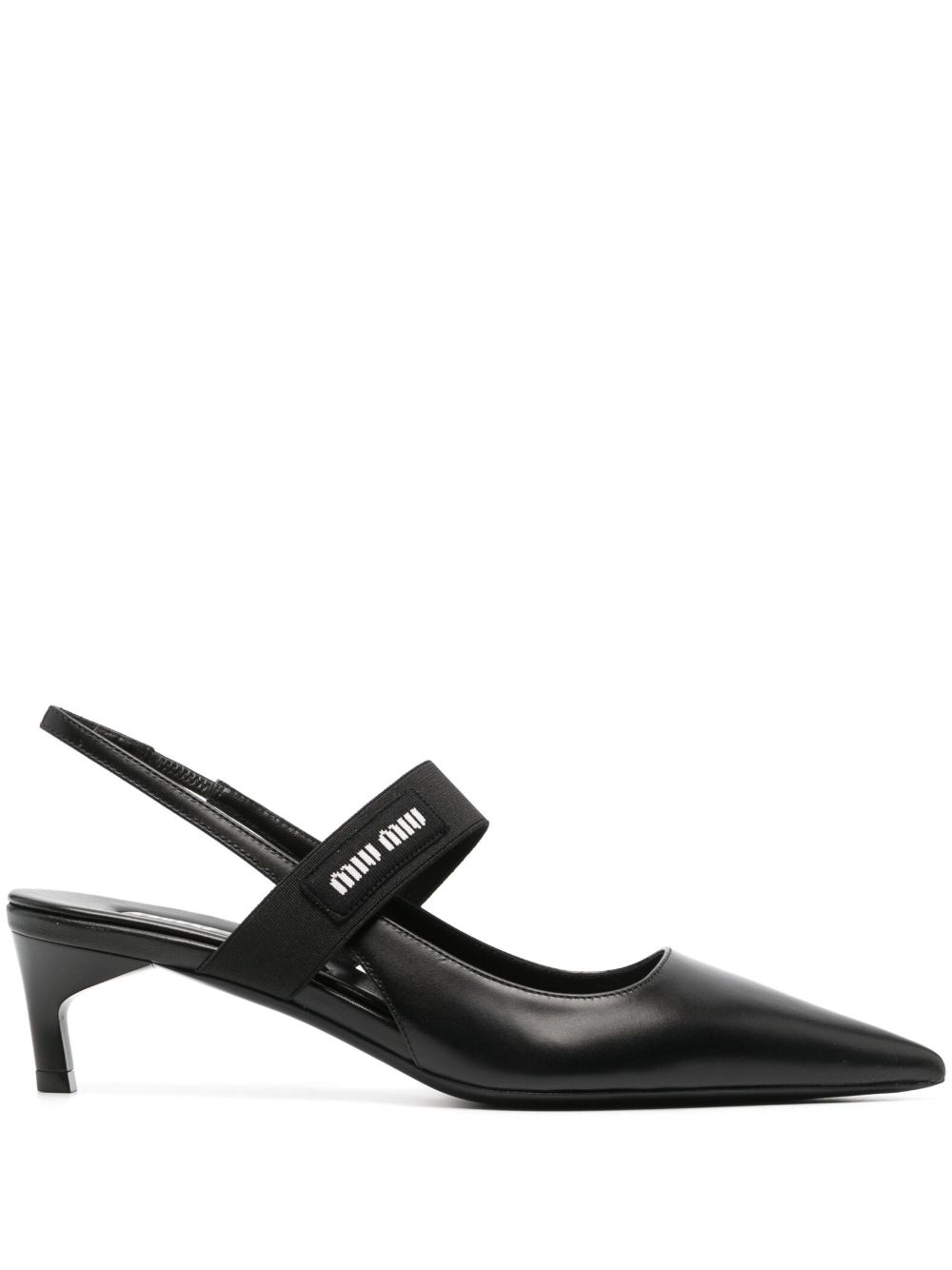 Miu Miu Leather Slingback Pumps Farfetch