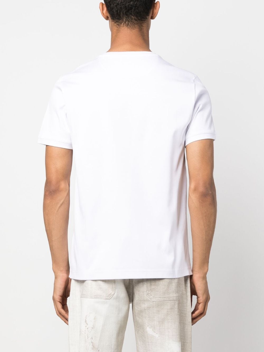 Shop Fendi Logo-patch Cotton T-shirt In White