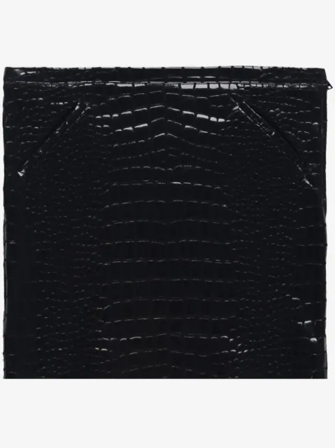 TOM FORD embossed crocodile-effect leather skirt