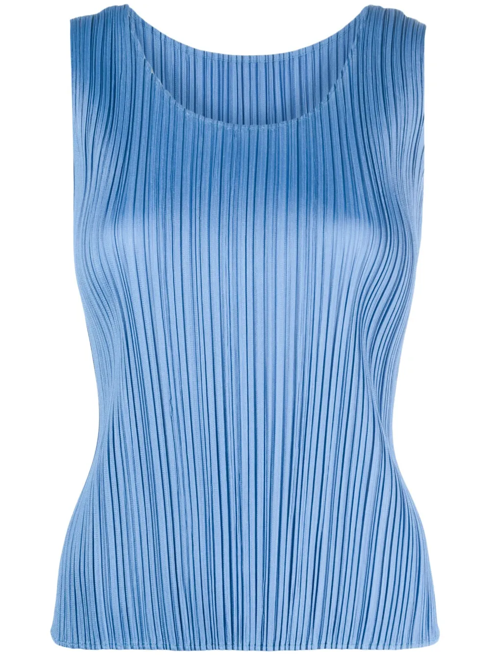 PLEATS PLEASE ISSEY MIYAKE: Blue Basics Tank Top