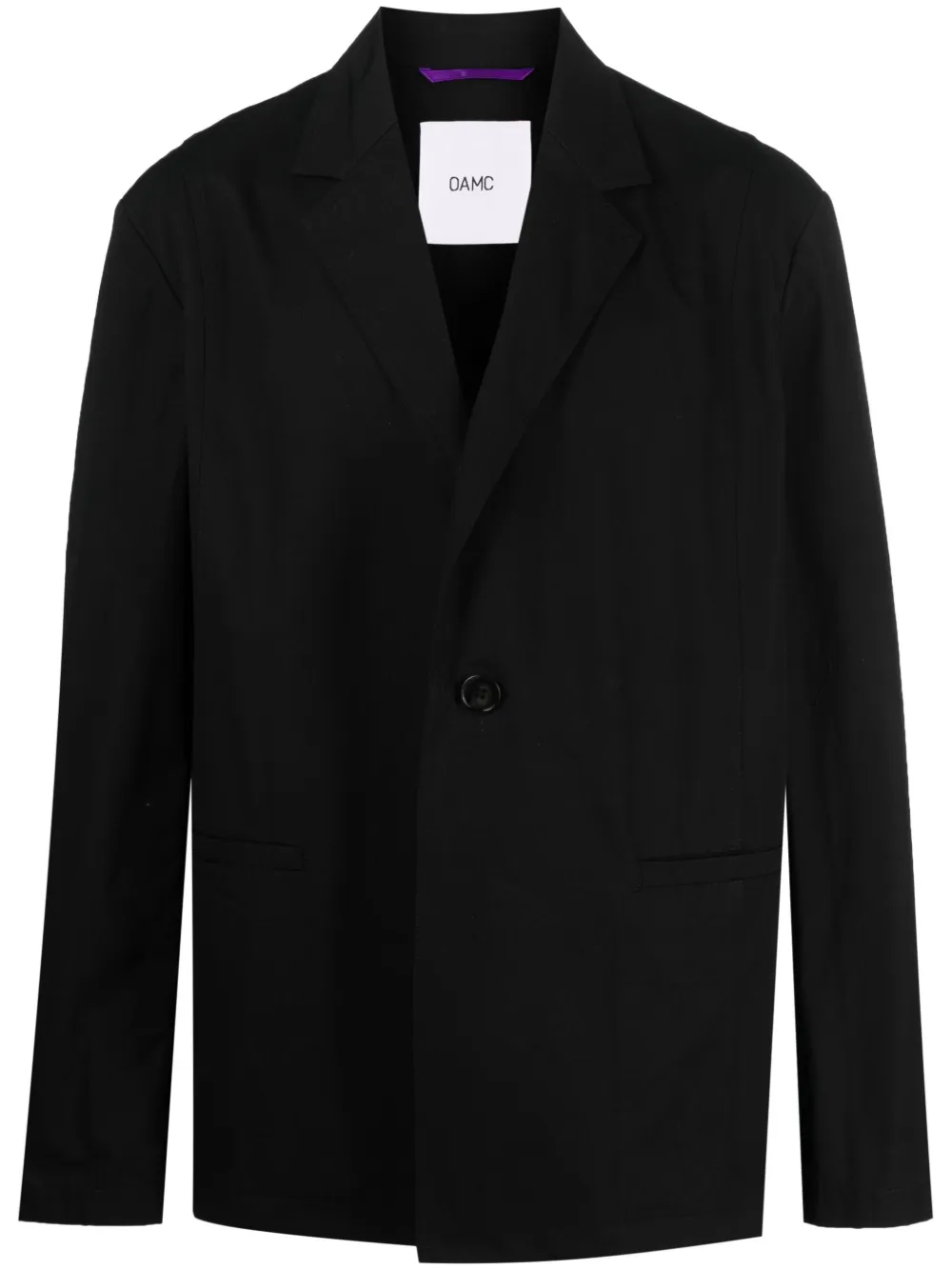 oversize cotton single-breasted blazer