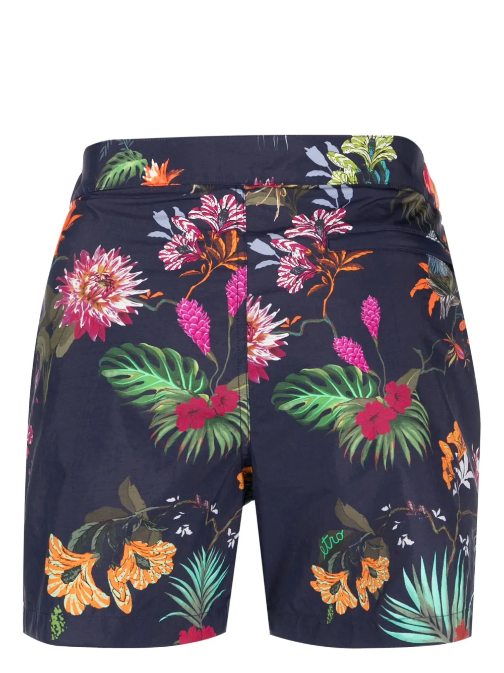 ETRO Zwembroek met bloemenprint - Blauw