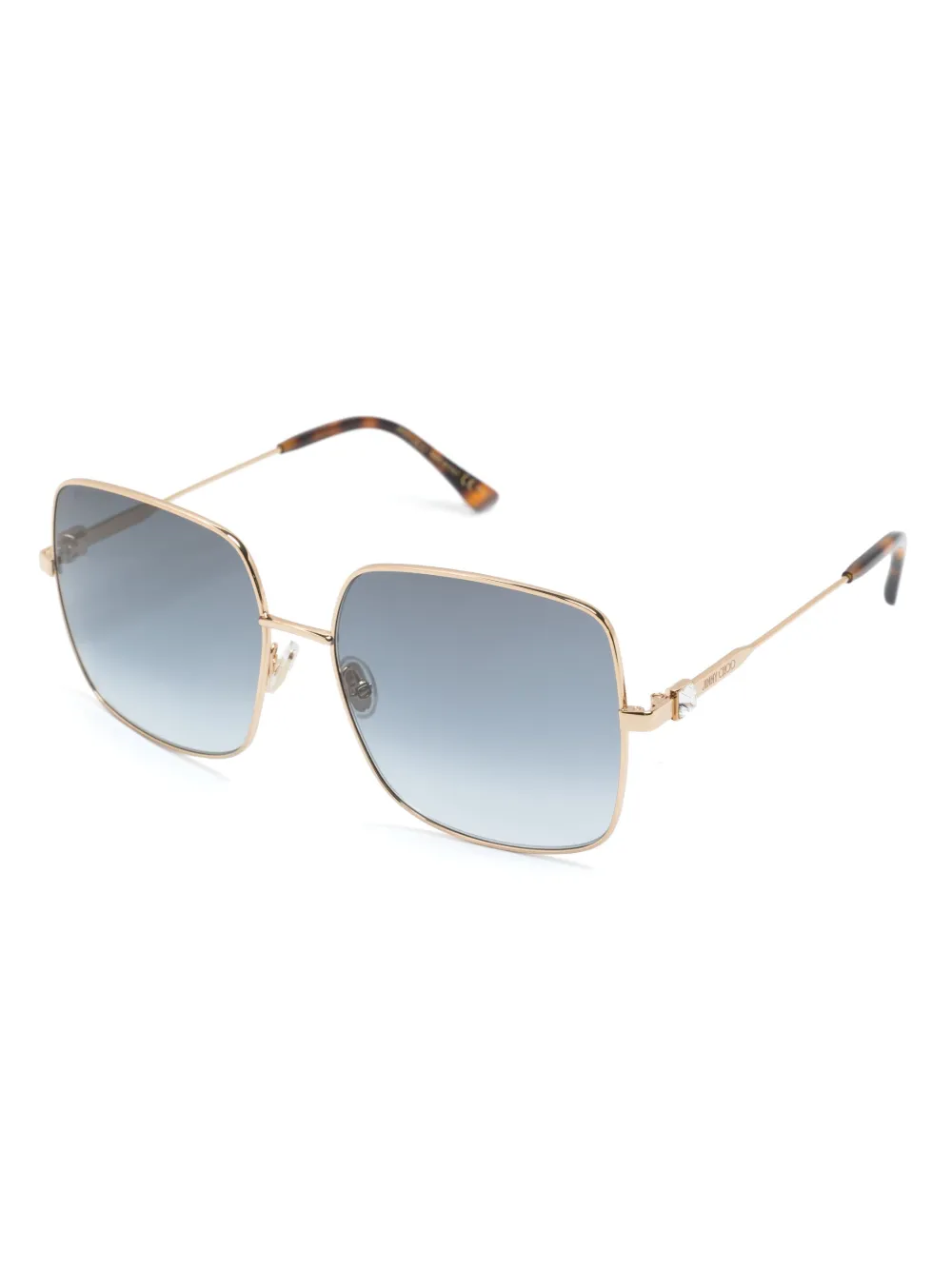 Jimmy Choo Eyewear logo-engraved square-frame sunglasses - Goud