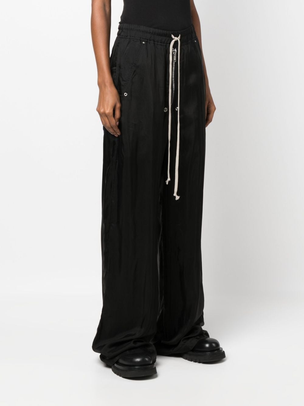 Shop Rick Owens Geth Belas Wide-leg Trousers In Schwarz