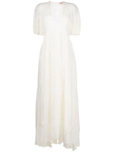 TWINSET - long lace cotton dress