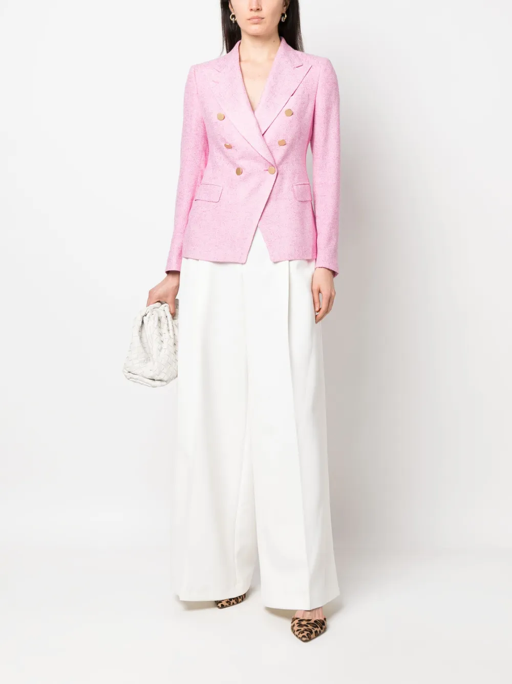 Tagliatore Blazer met enkele rij knopen - Roze