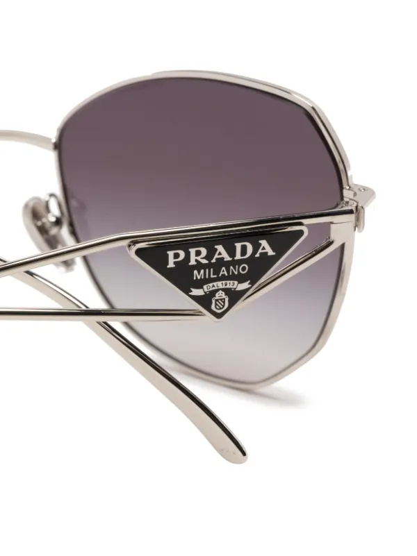 Prada Eyewear Gradient oversized-frame Sunglasses | Silver  display picture 1