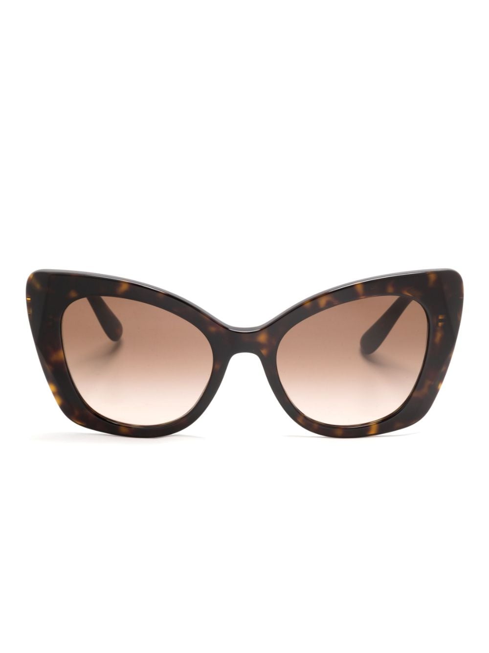 Dolce & Gabbana Logo-plaque Butterfly-frame Sunglasses In Brown