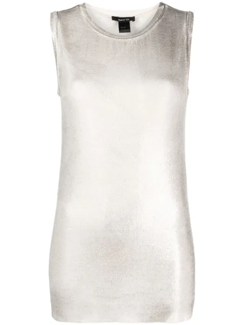 Avant Toi metallic-finish tank top