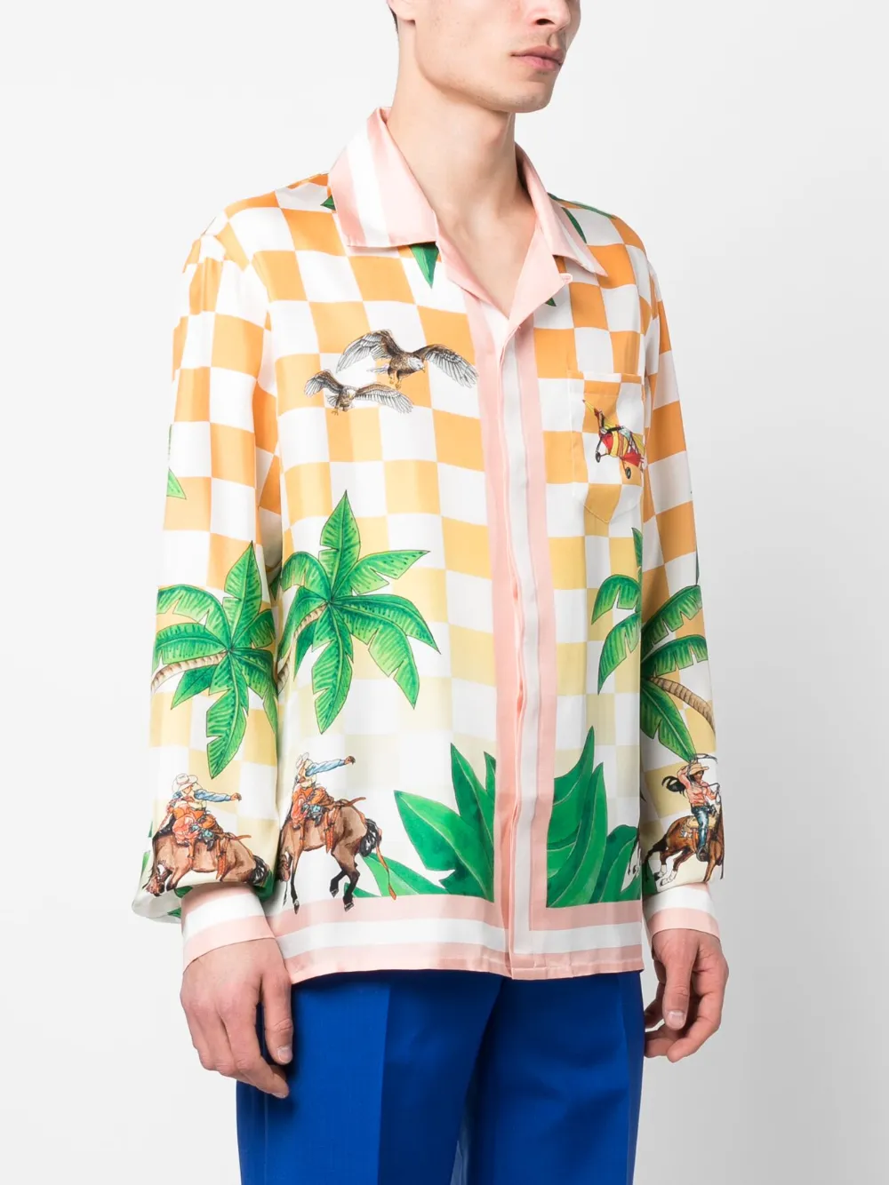 Casablanca Tennis Club Silk Shirt - Farfetch