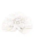 Valentino Garavani logo-embroidered turban - Neutrals
