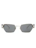 Miu Miu Eyewear logo-debossed geometric-frame sunglasses - Black