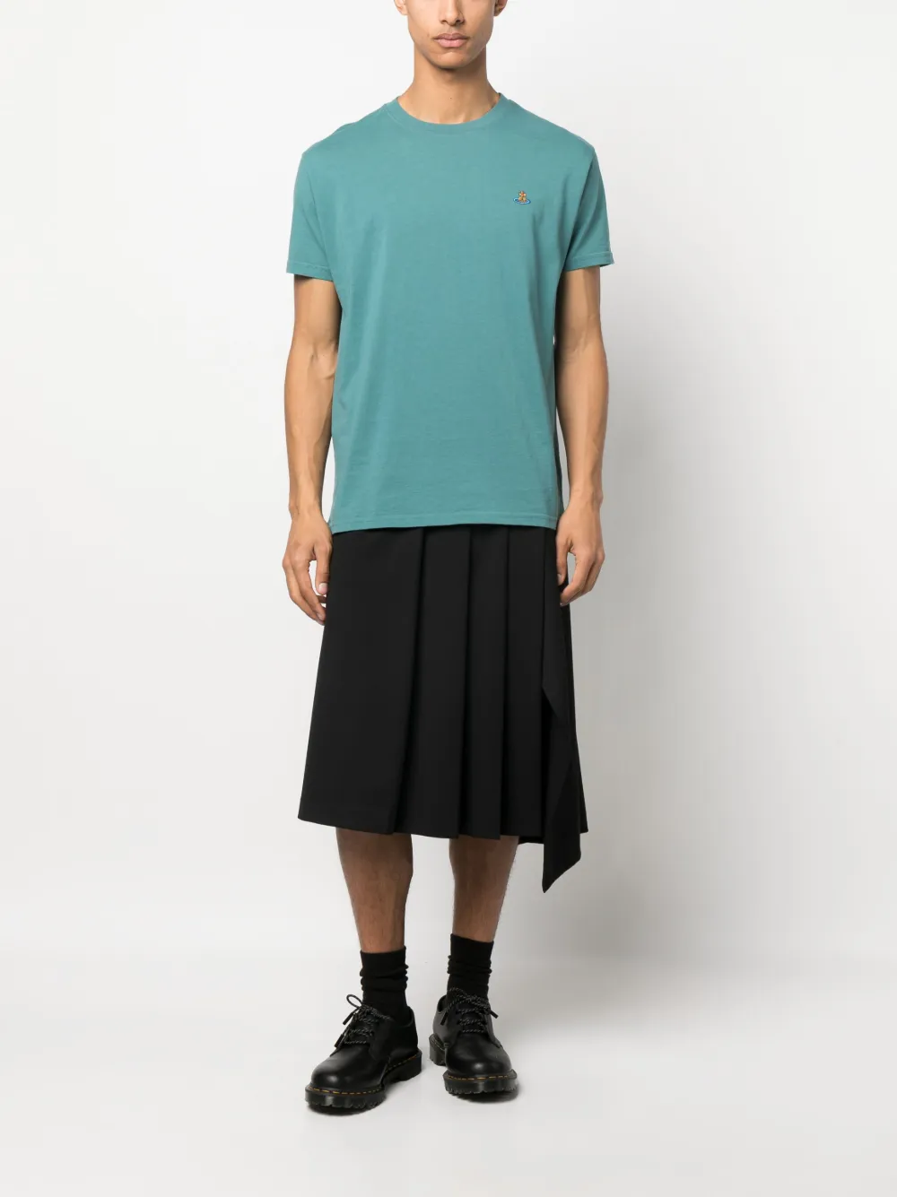 Vivienne Westwood T-shirt met geborduurd Orb-logo - Groen