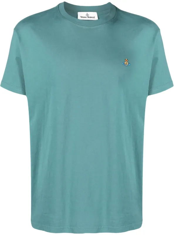 期間限定・お買い得商品: |産地直送 Vivienne Westwood Orb-embroidered Cotton T-shirt | Green トップス