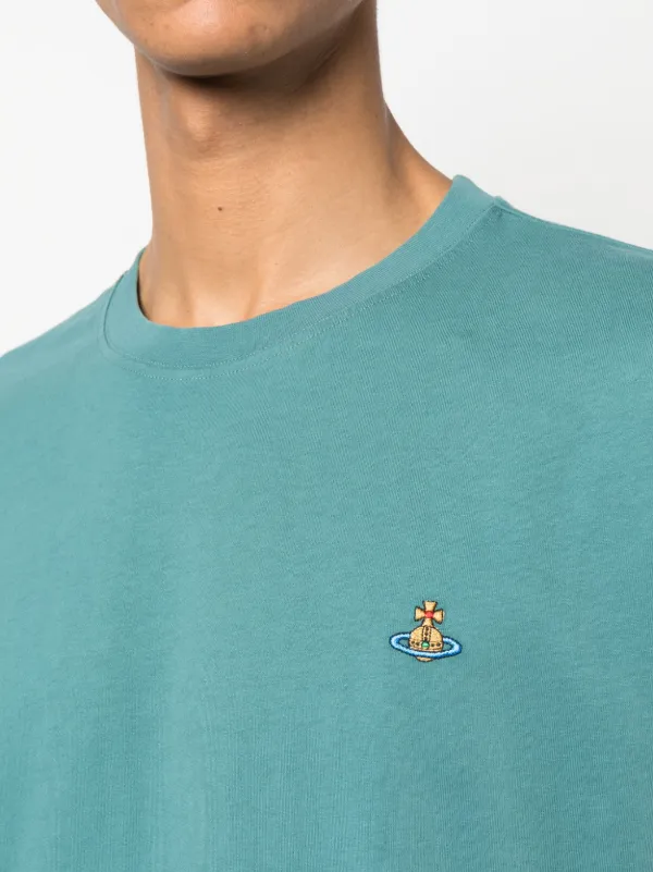 パーティを彩るご馳走や Vivienne Westwood Orb-embroidered Cotton T-shirt | Green トップス