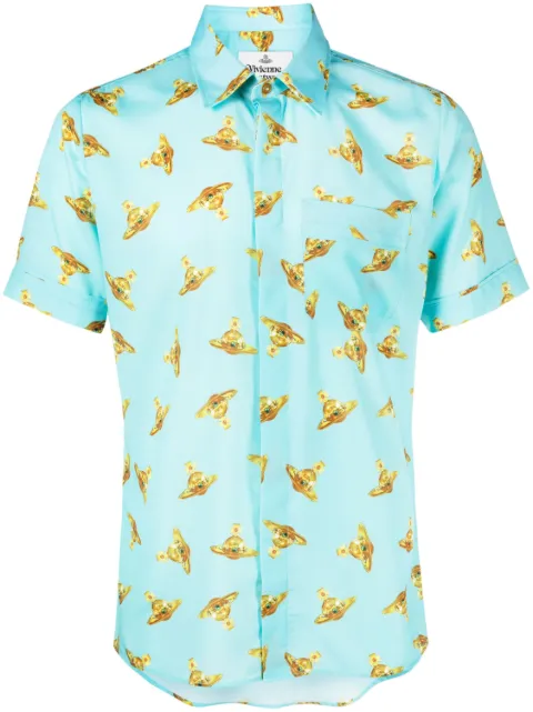 graphic-print short-sleeved shirt